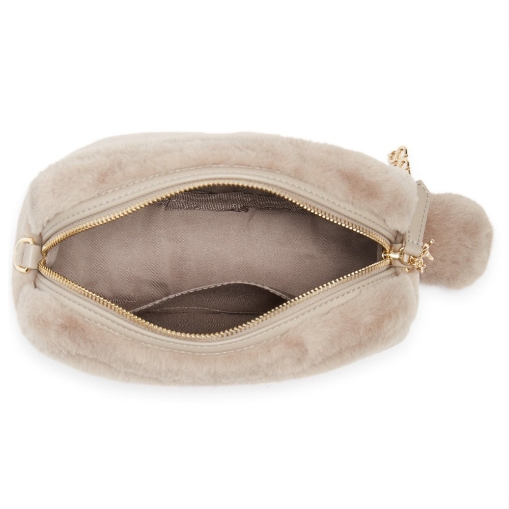 NWT GUESS Vanna Faux Fur (Clutch) – Luxe Gold-Tone Hardware Rhinestone Detail - Picture 3 of 11